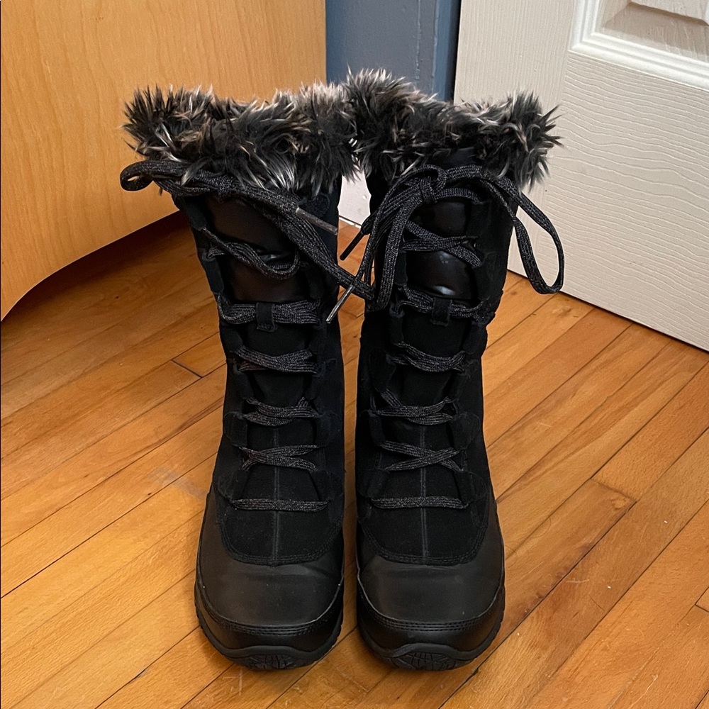 The North Face Black Fur-Trimmed Winter Boots